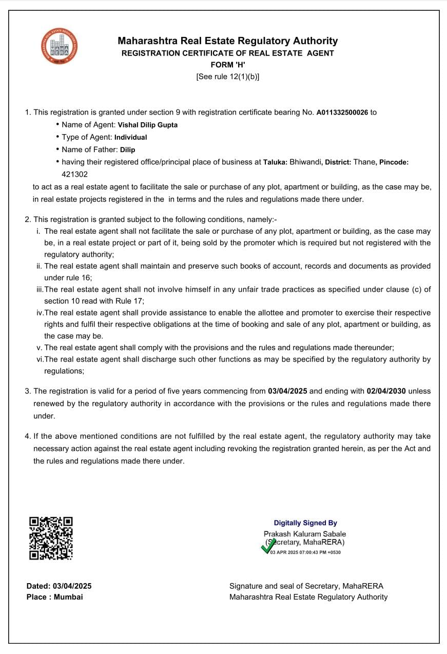 MahaRERA Agent Registration